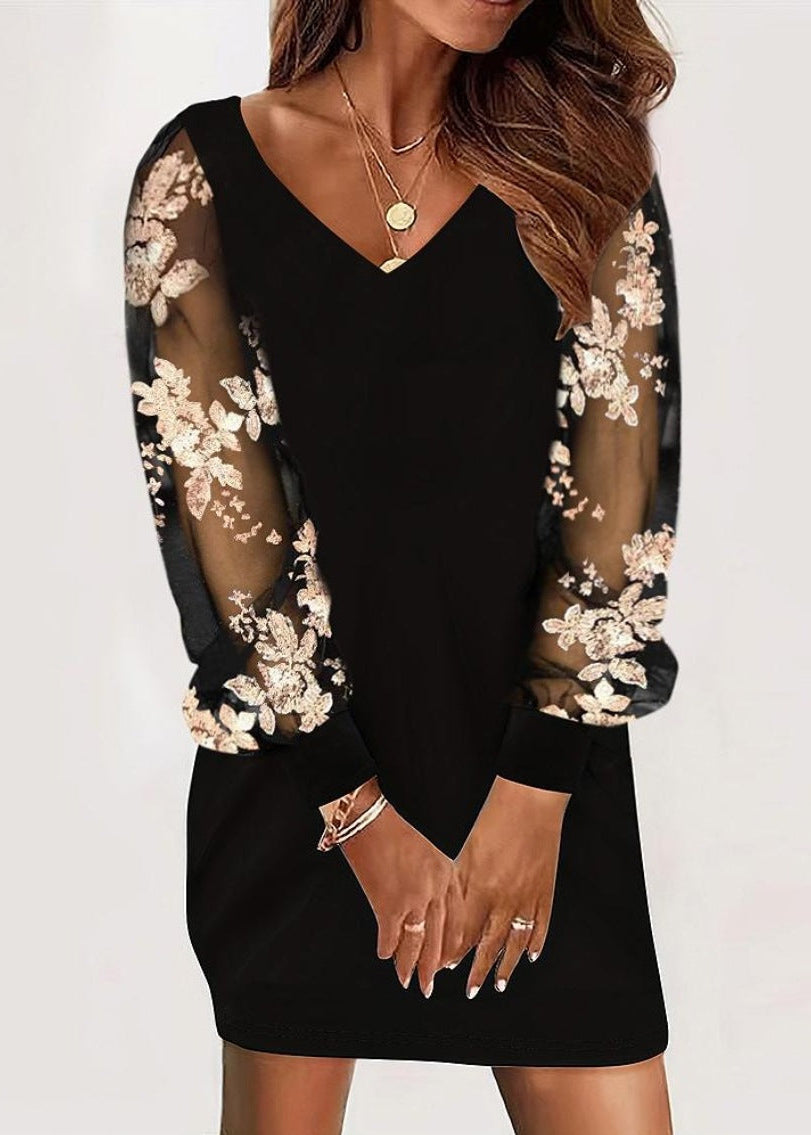 Whitney™ | Lace-Sleeve Dress