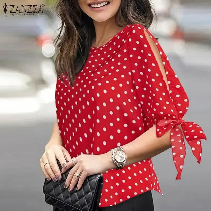 Pamela™ | Polka Dot Tunic Blouse