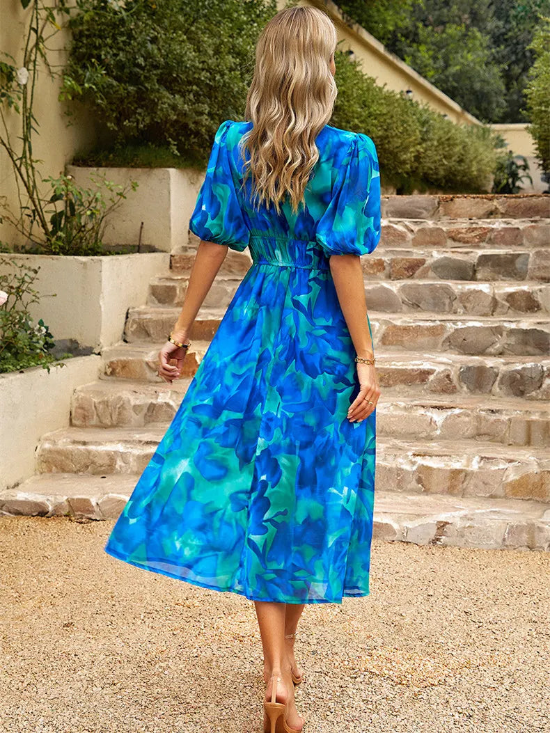 Cora™ | Chiffon V-Neck Maxi Dress
