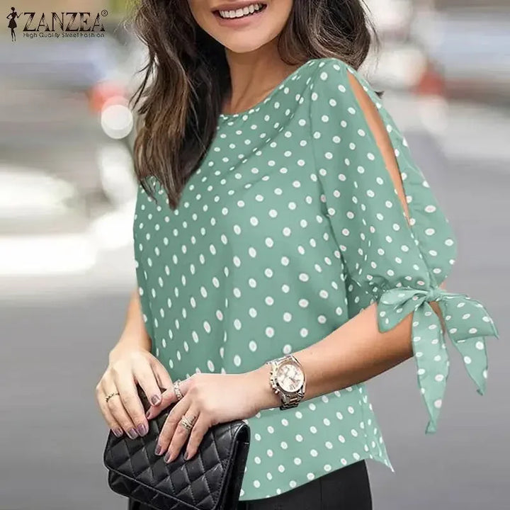 Pamela™ | Polka Dot Tunic Blouse