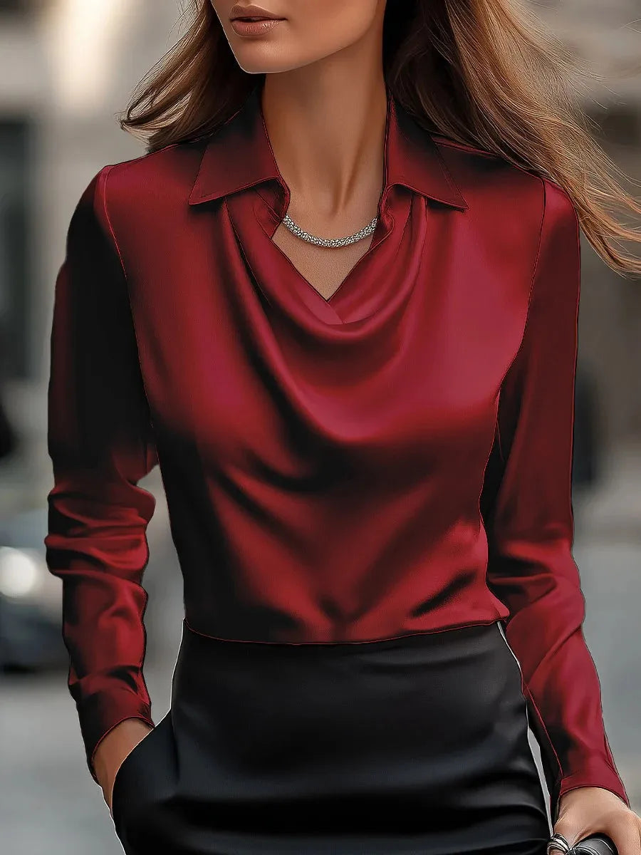 Cassidy™ | Printed Swing Collar Blouse