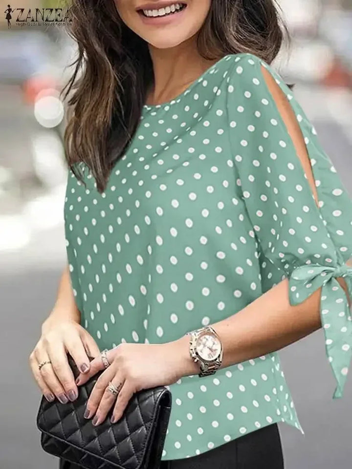 Pamela™ | Polka Dot Tunic Blouse
