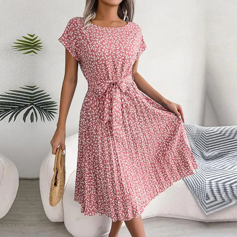 Penelope™ | Floral Pleated Maxi Dress