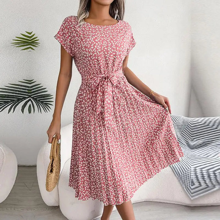 Penelope™ | Floral Pleated Maxi Dress