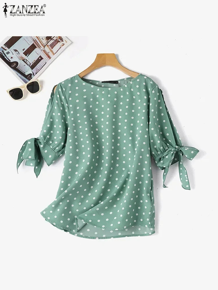 Pamela™ | Polka Dot Tunic Blouse