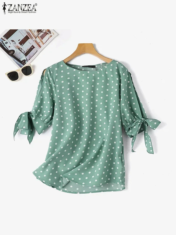 Pamela™ | Polka Dot Tunic Blouse