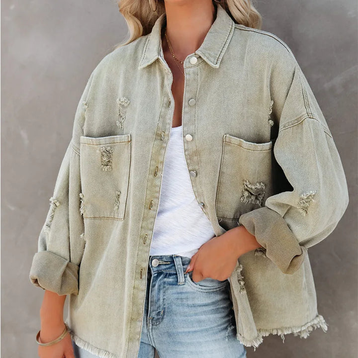 Juniper™ | Ripped Denim Jacket