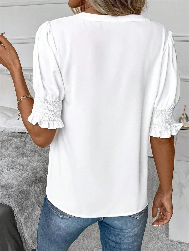 Charlotte™ | Puff Sleeve Summer Blouse