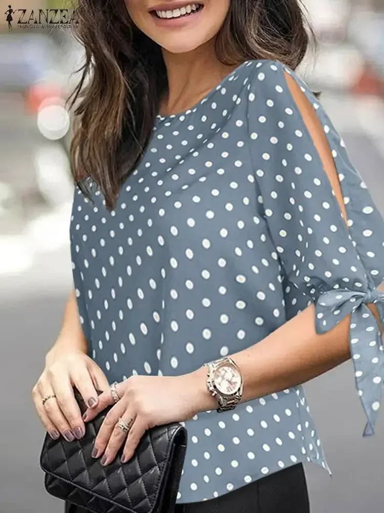 Pamela™ | Polka Dot Tunic Blouse
