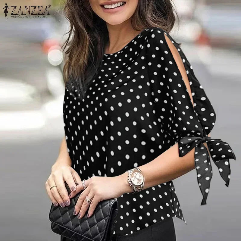 Pamela™ | Polka Dot Tunic Blouse