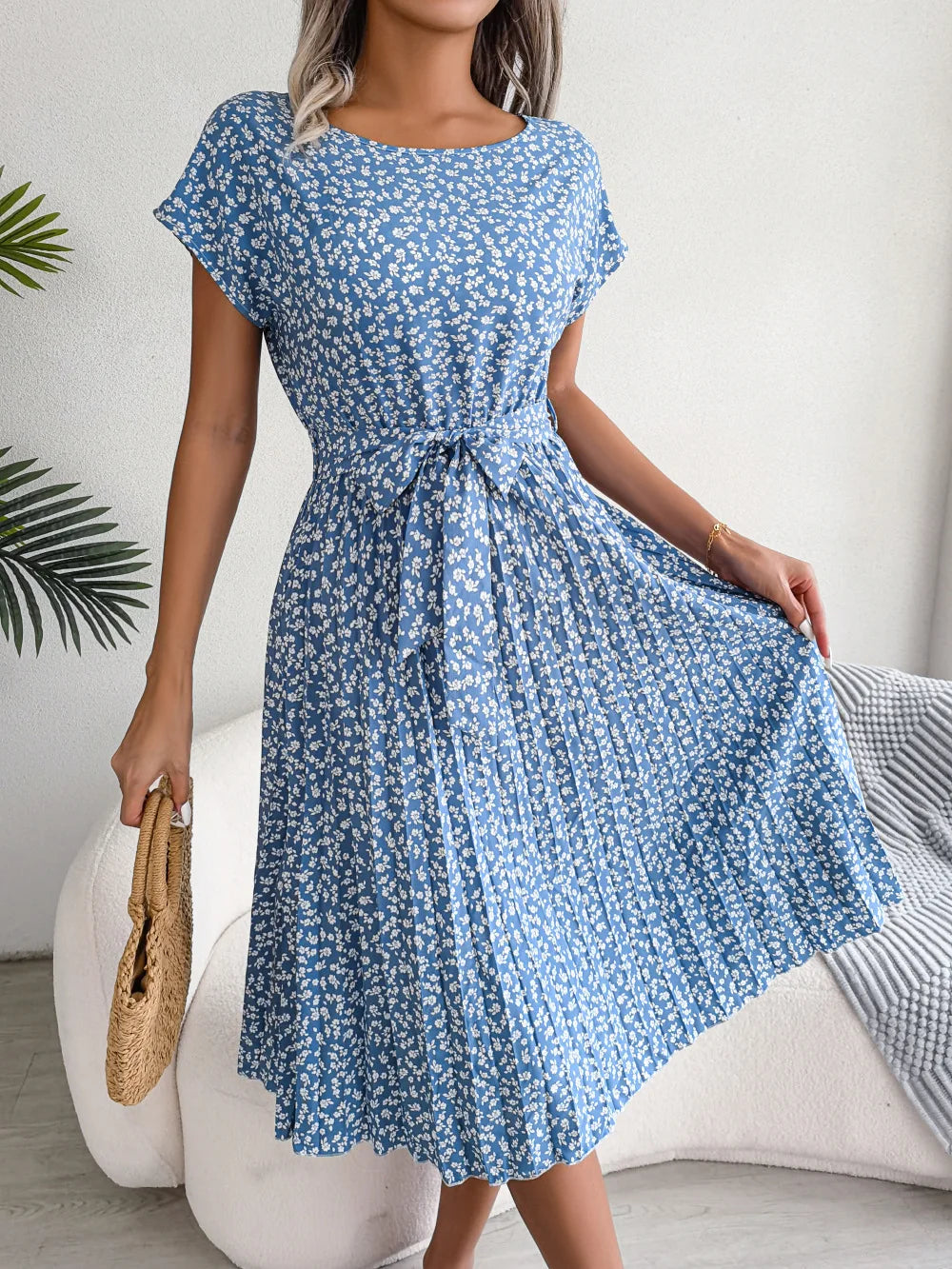 Penelope™ | Floral Pleated Maxi Dress