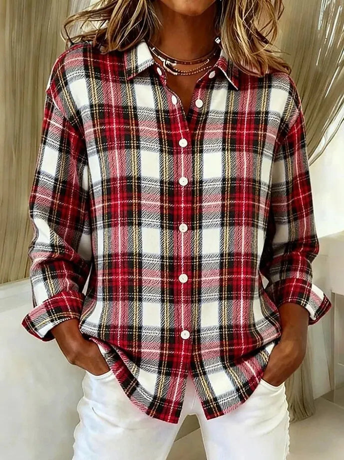 Aine™ | Soft Check Knit Cardigan