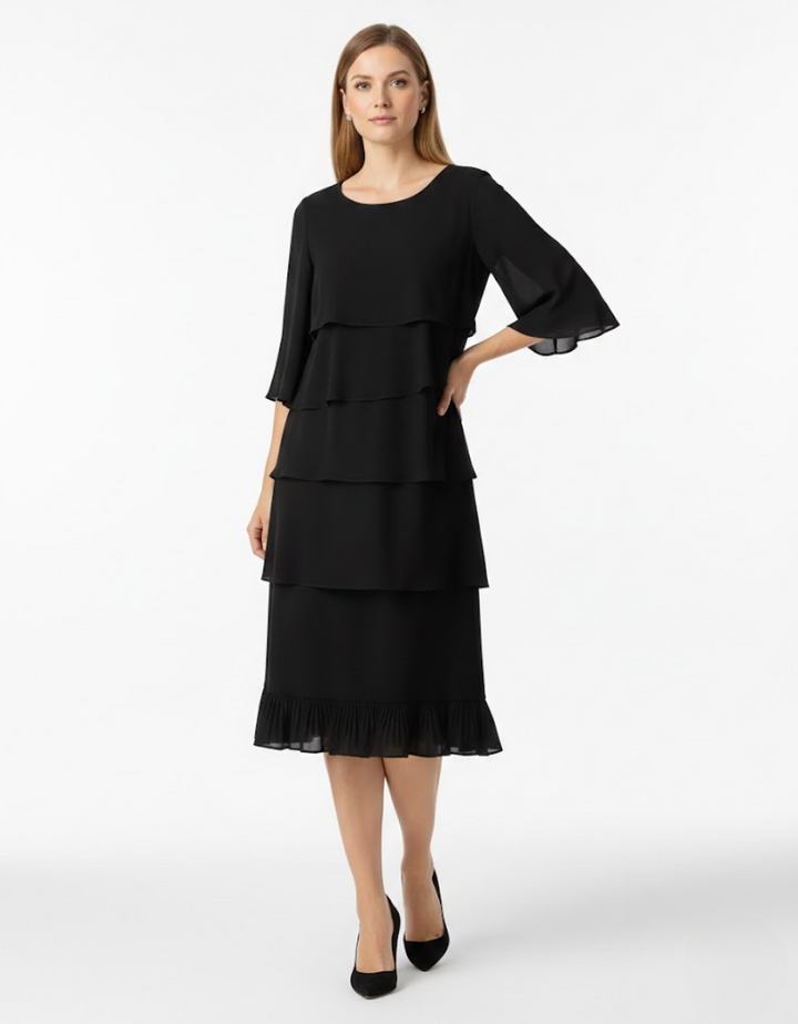 Vespera™ | Feminine Midi Dress