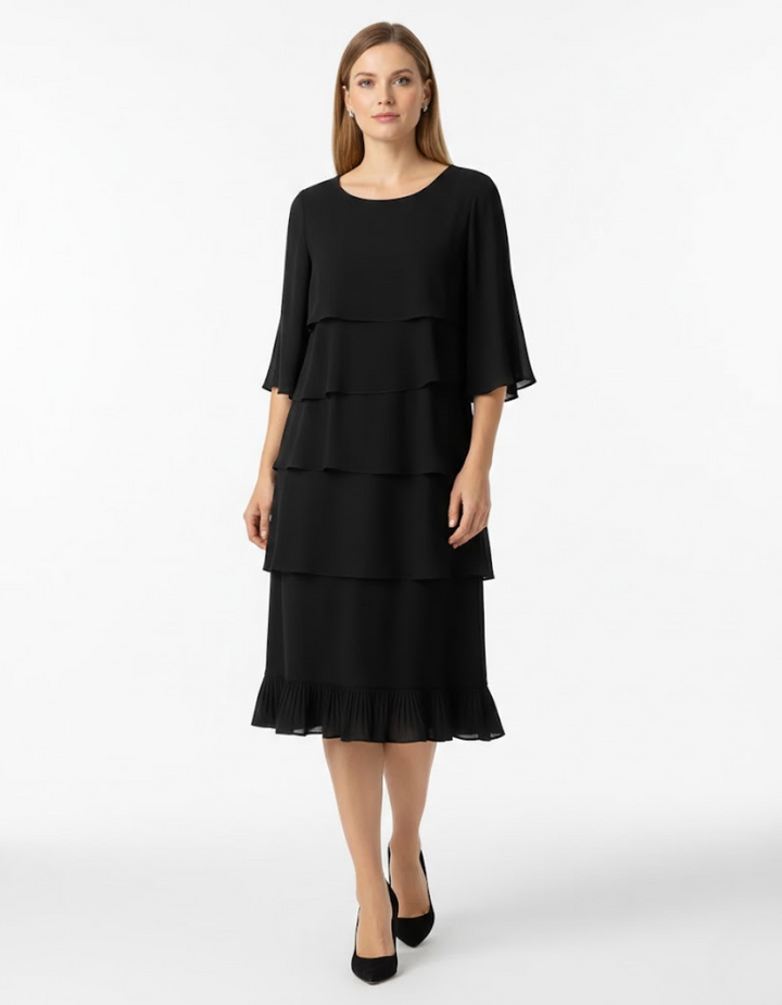 Vespera™ | Feminine Midi Dress