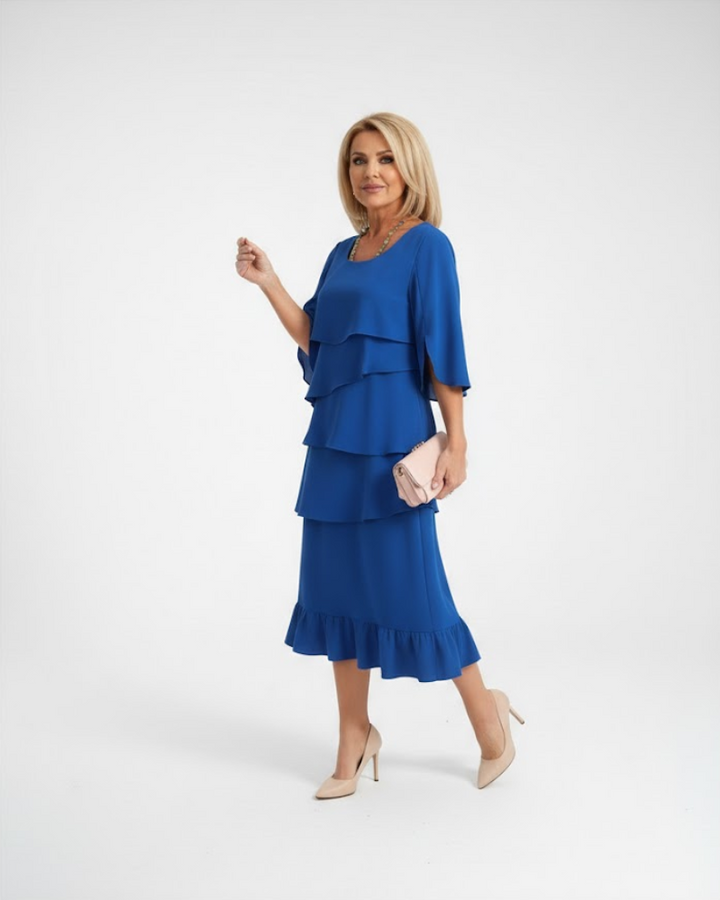 Vespera™ | Feminine Midi Dress