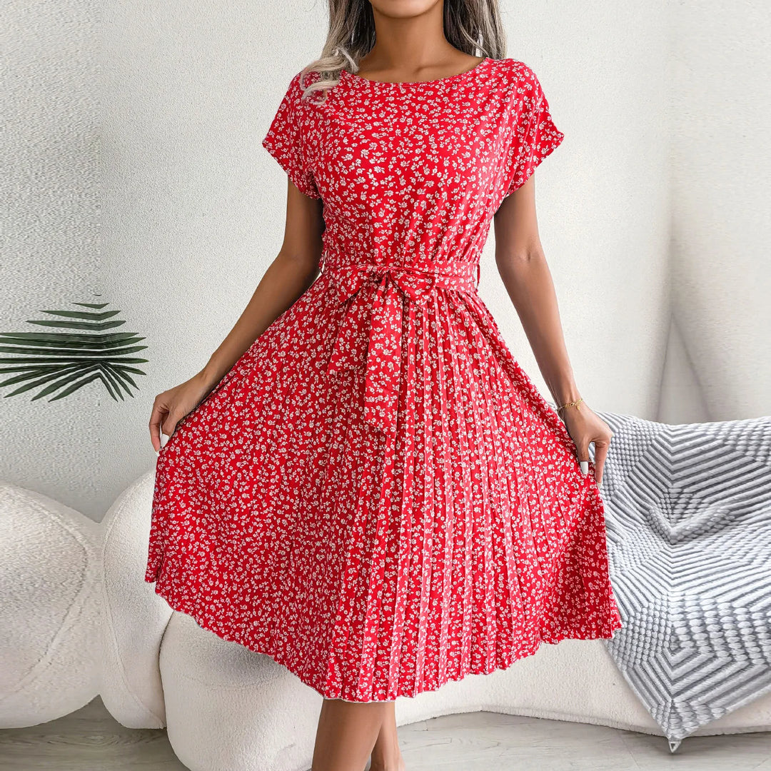 Penelope™ | Floral Pleated Maxi Dress