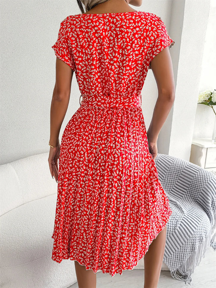 Penelope™ | Floral Pleated Maxi Dress
