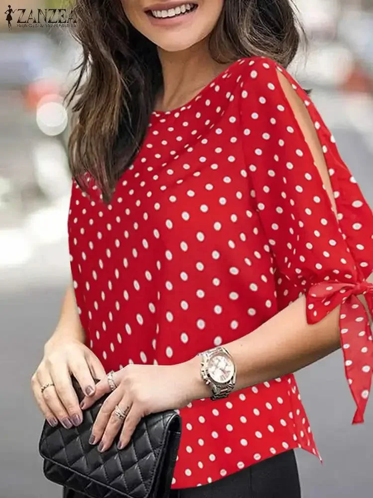 Pamela™ | Polka Dot Tunic Blouse
