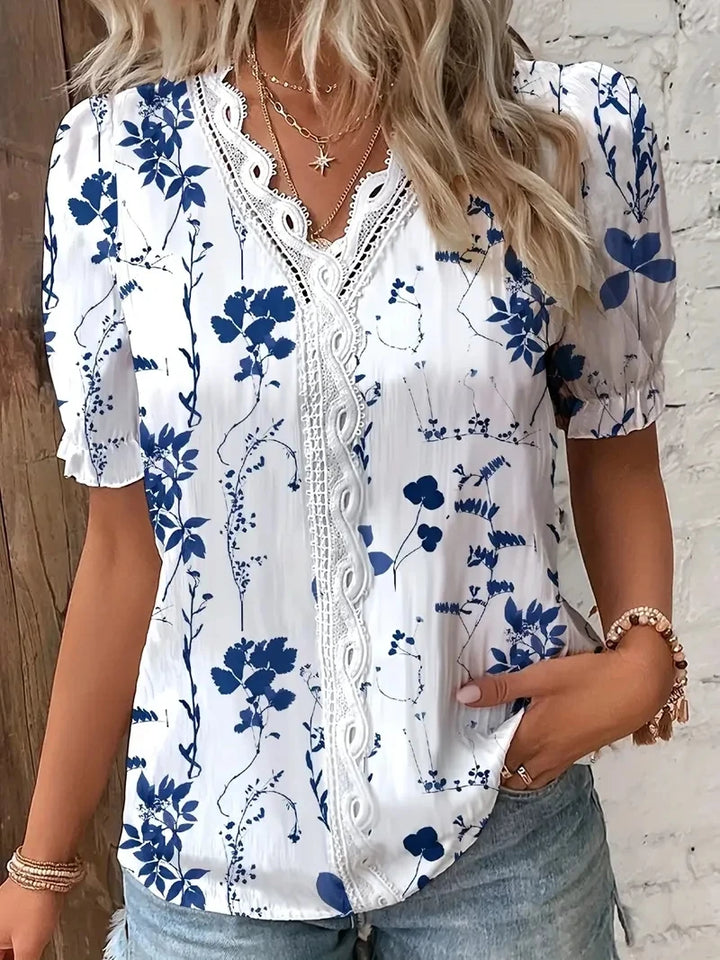 Farrah™ | V-Neck Summer Blouse