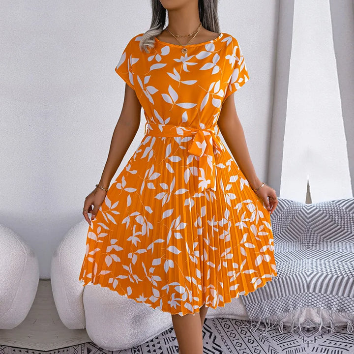 Penelope™ | Floral Pleated Maxi Dress