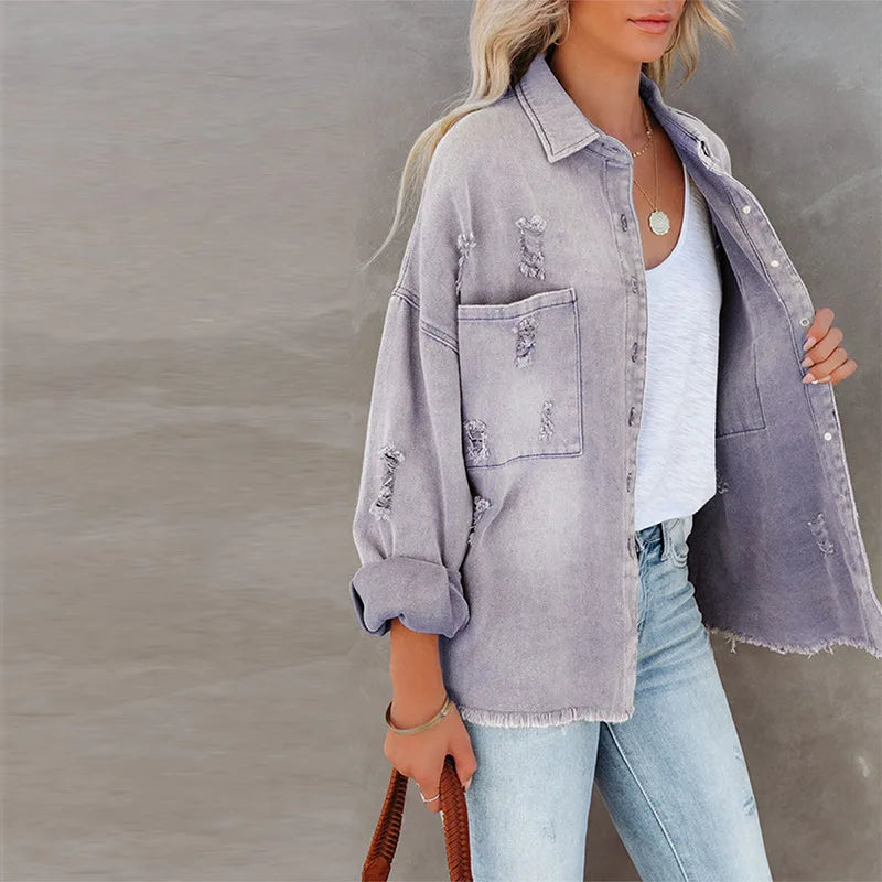 Juniper™ | Ripped Denim Jacket