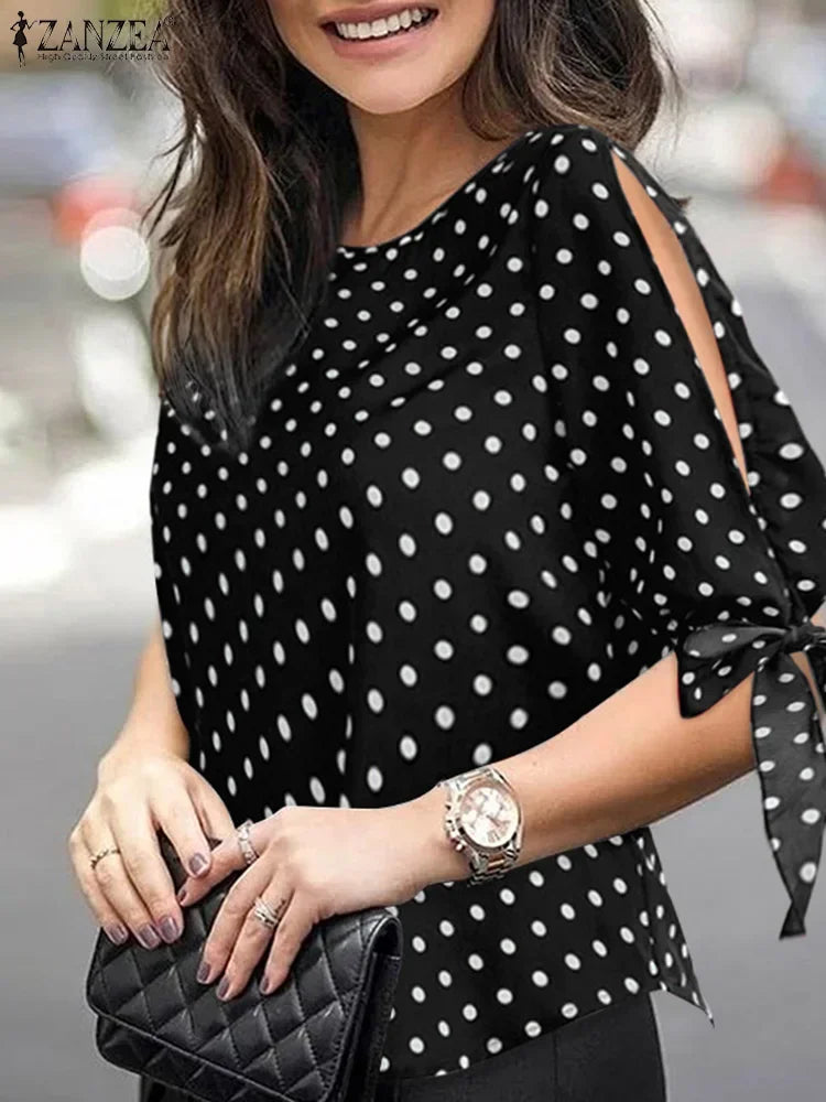 Pamela™ | Polka Dot Tunic Blouse
