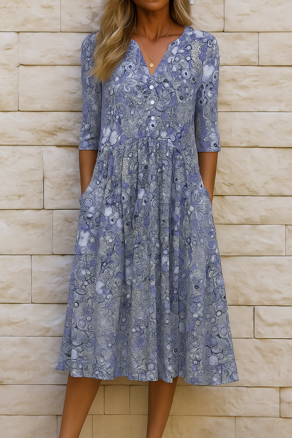 Seraphina™ | Elegant V-Neck Dress