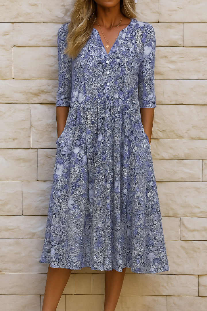 Seraphina™ | Elegant V-Neck Dress
