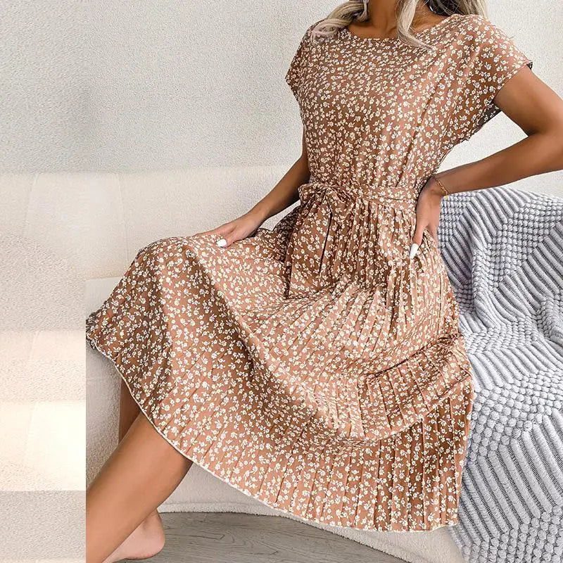 Penelope™ | Floral Pleated Maxi Dress