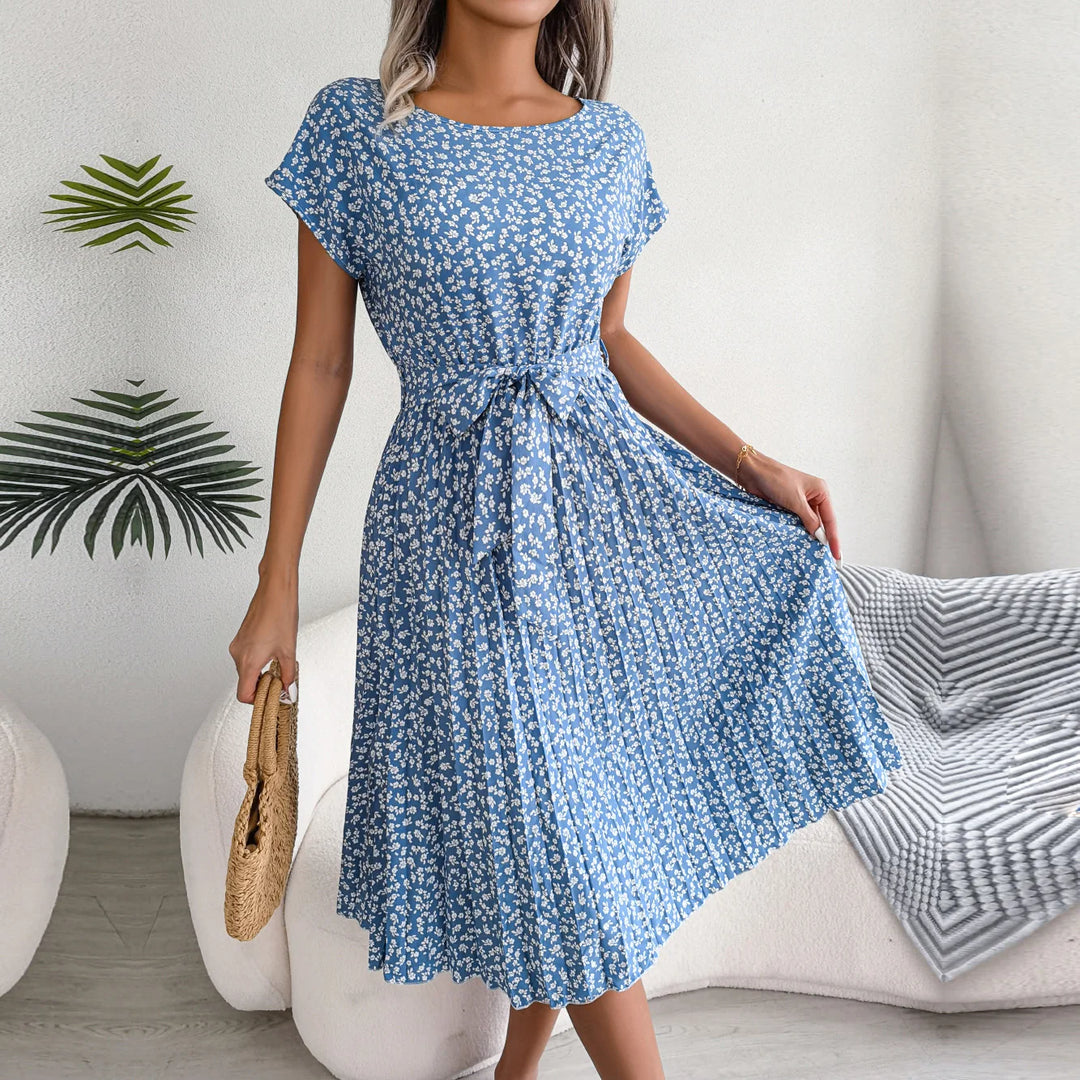 Penelope™ | Floral Pleated Maxi Dress