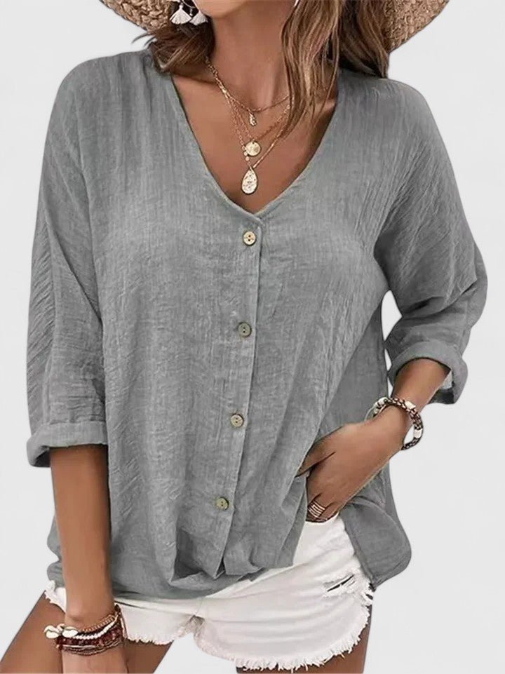 Veya™ | Breezy V-Neck Blouse