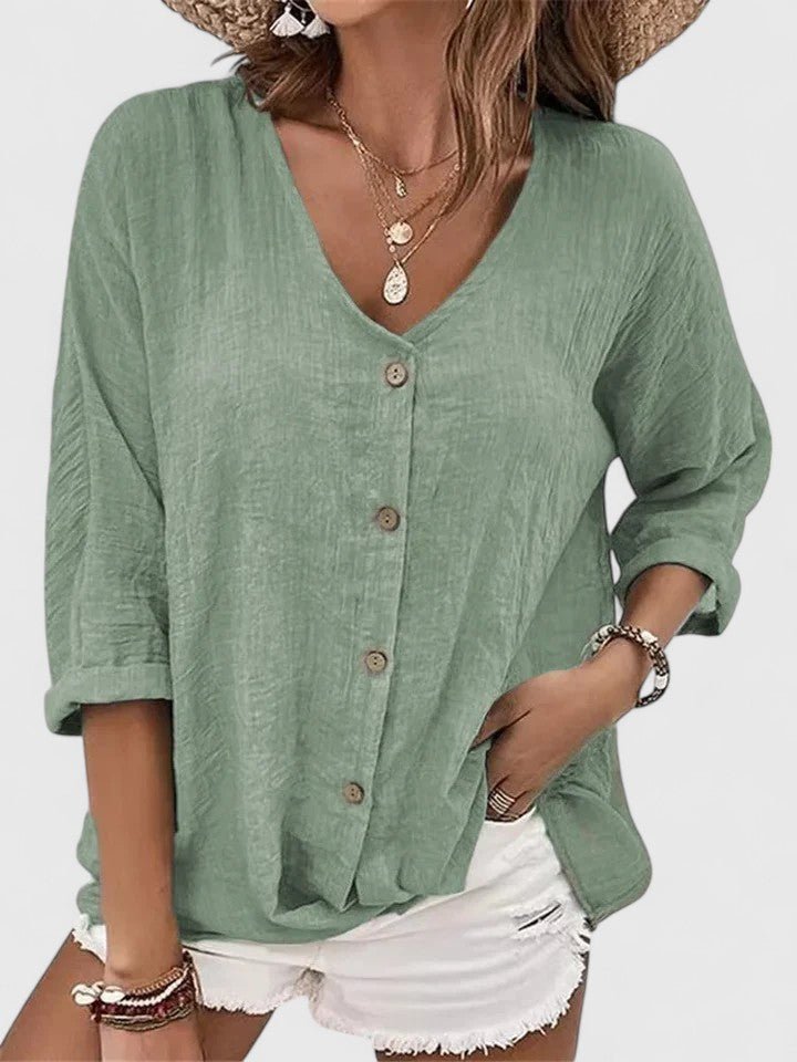 Veya™ | Breezy V-Neck Blouse
