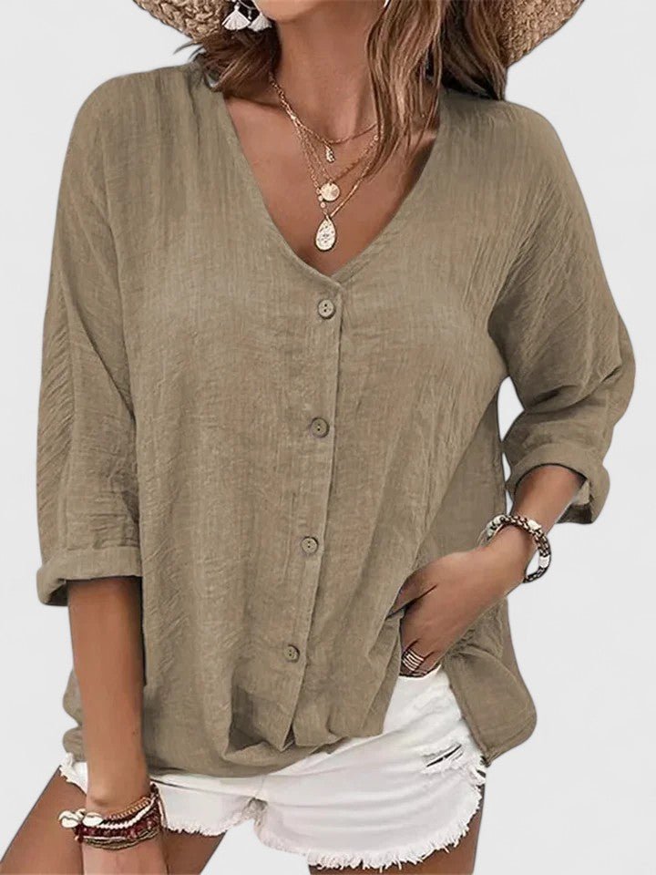 Veya™ | Breezy V-Neck Blouse