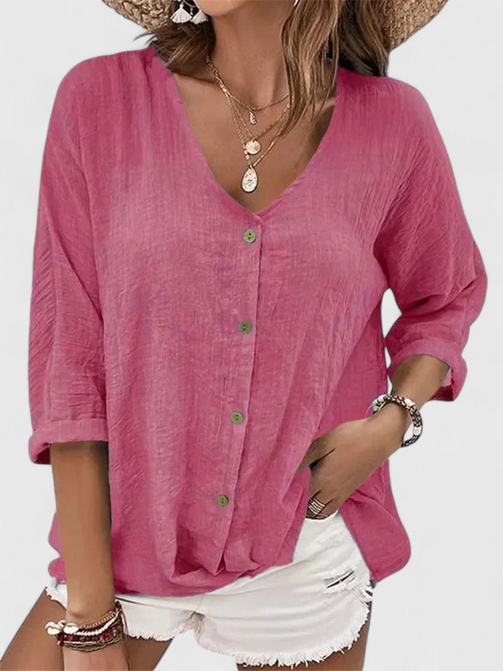 Veya™ | Breezy V-Neck Blouse