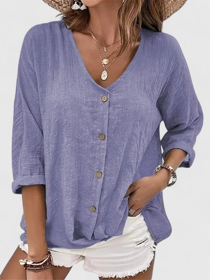 Veya™ | Breezy V-Neck Blouse