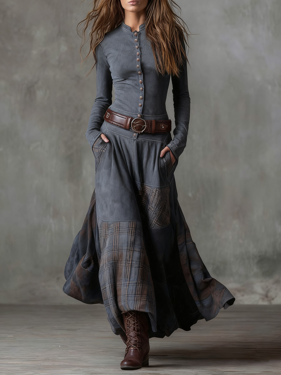 Ivy™ | Suede Maxi Dress
