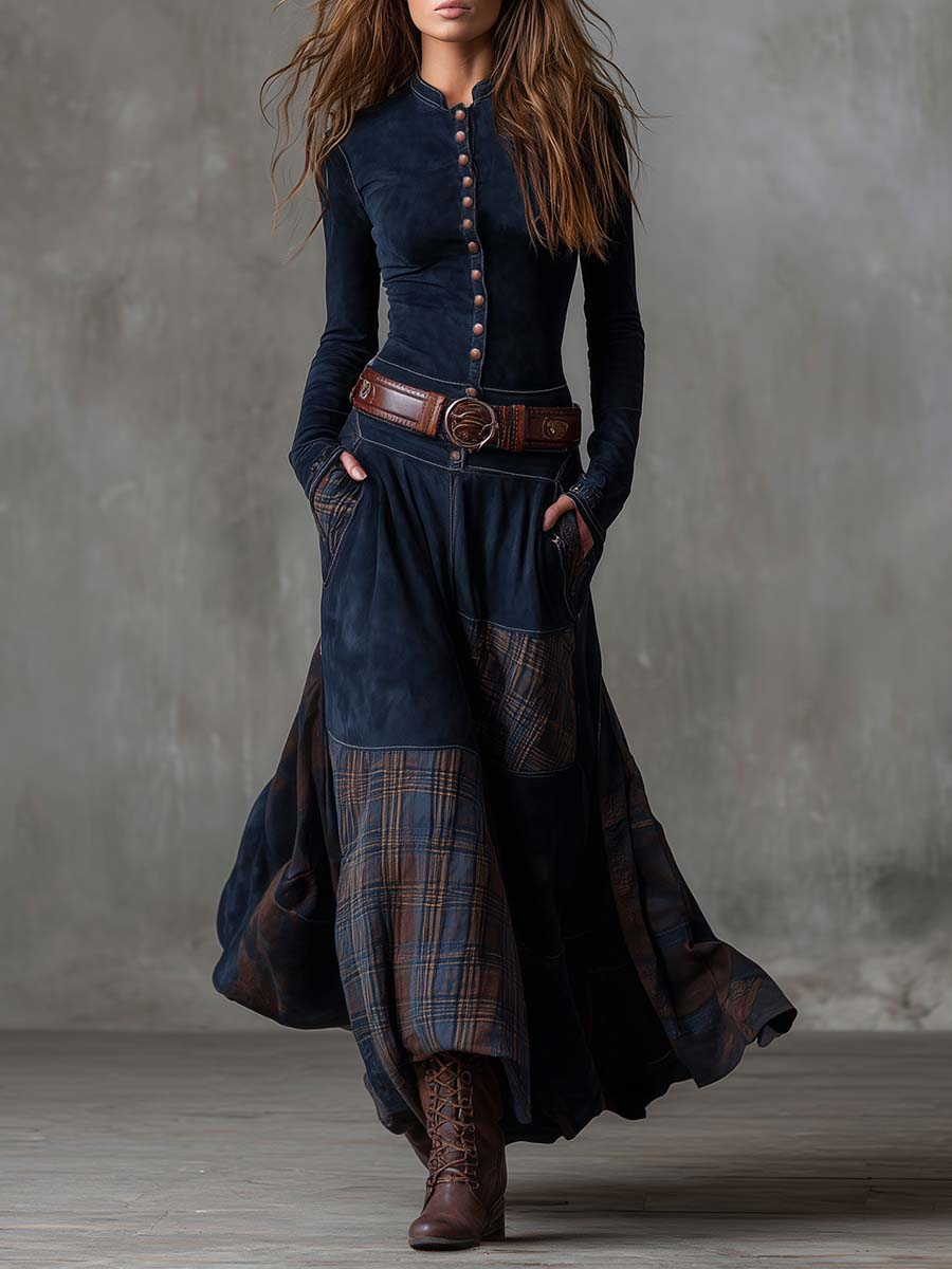 Ivy™ | Suede Maxi Dress