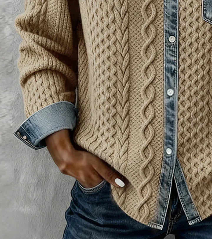 Amelia™ | Patchwork Knit Top
