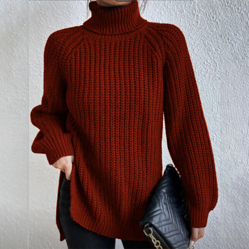 Marin Blake™ | Slit Turtleneck Sweater