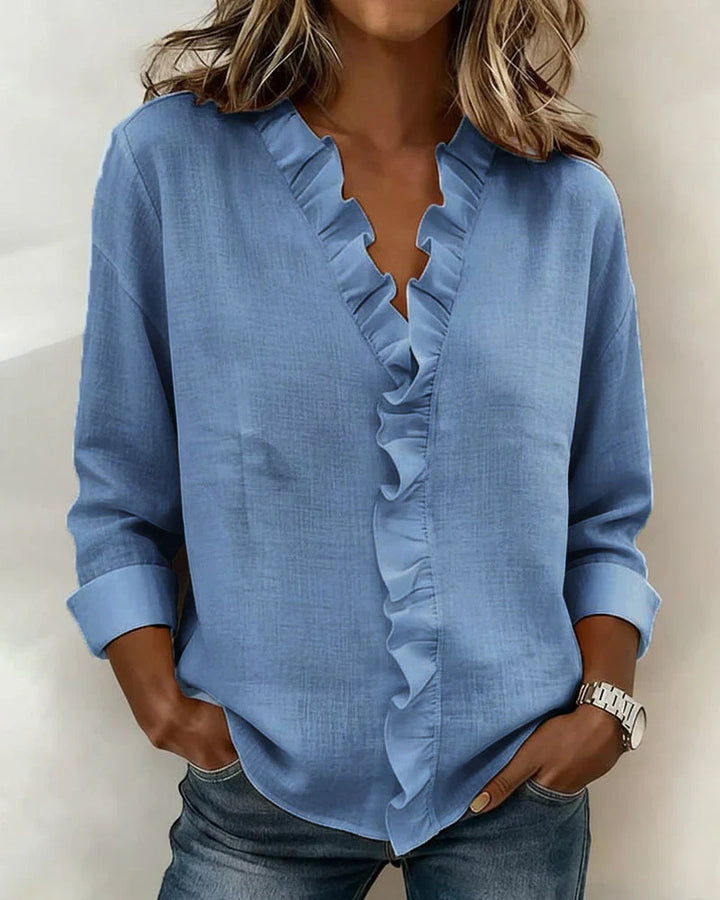 Bryanna™ | Ruffle V-Neck Blouse