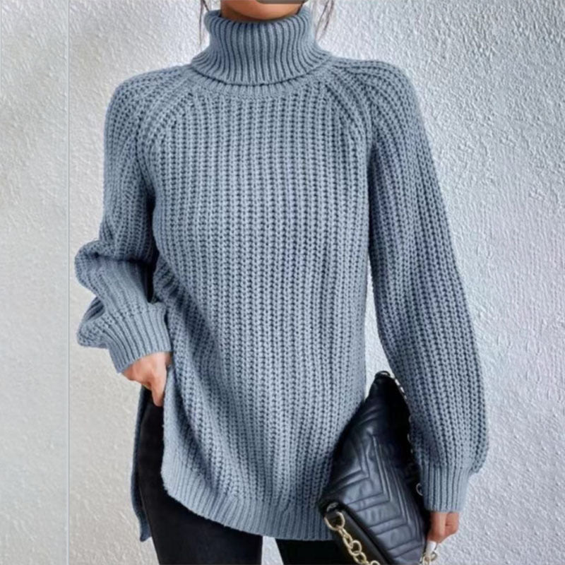 Marin Blake™ | Slit Turtleneck Sweater