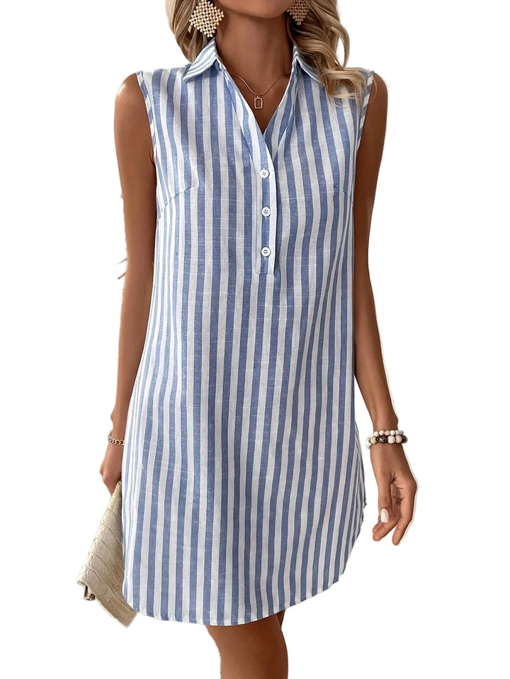 Leora™ | Striped Shirt Dress