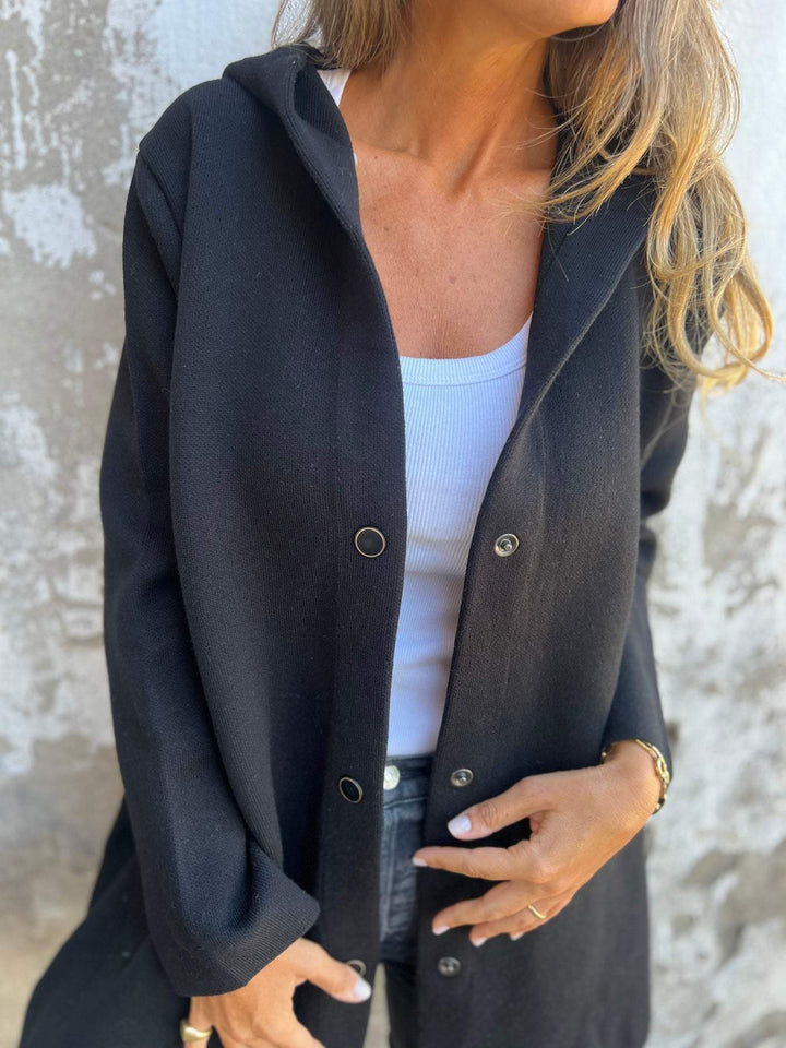 Sara™ | Hooded Button Cardigan
