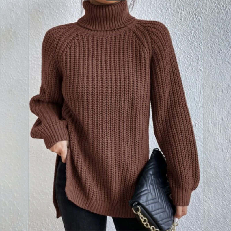 Marin Blake™ | Slit Turtleneck Sweater