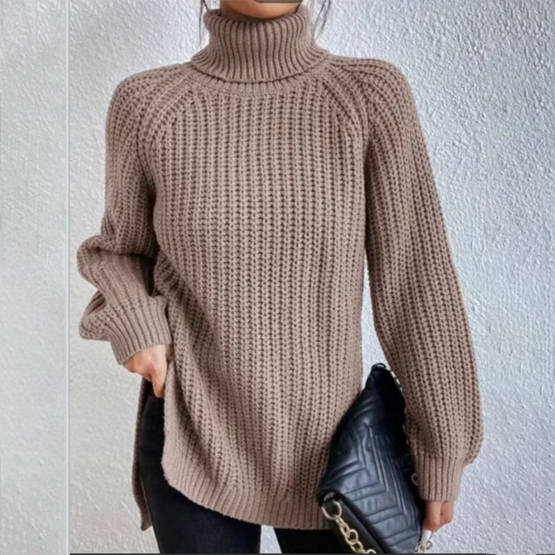 Marin Blake™ | Slit Turtleneck Sweater