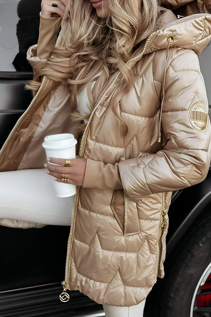 Madison Rae™ | Long Quilted Hooded Jacket