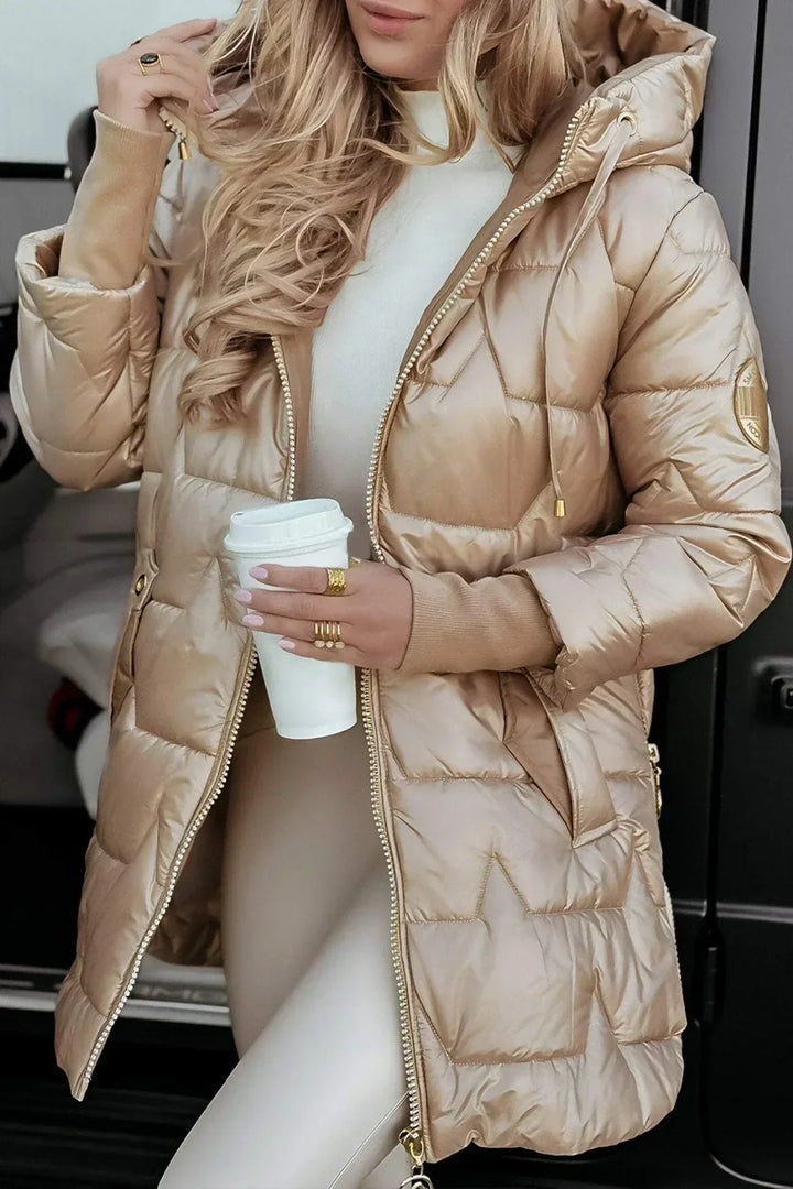Madison Rae™ | Long Quilted Hooded Jacket