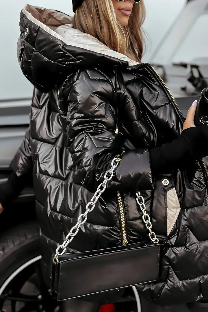 Madison Rae™ | Long Quilted Hooded Jacket