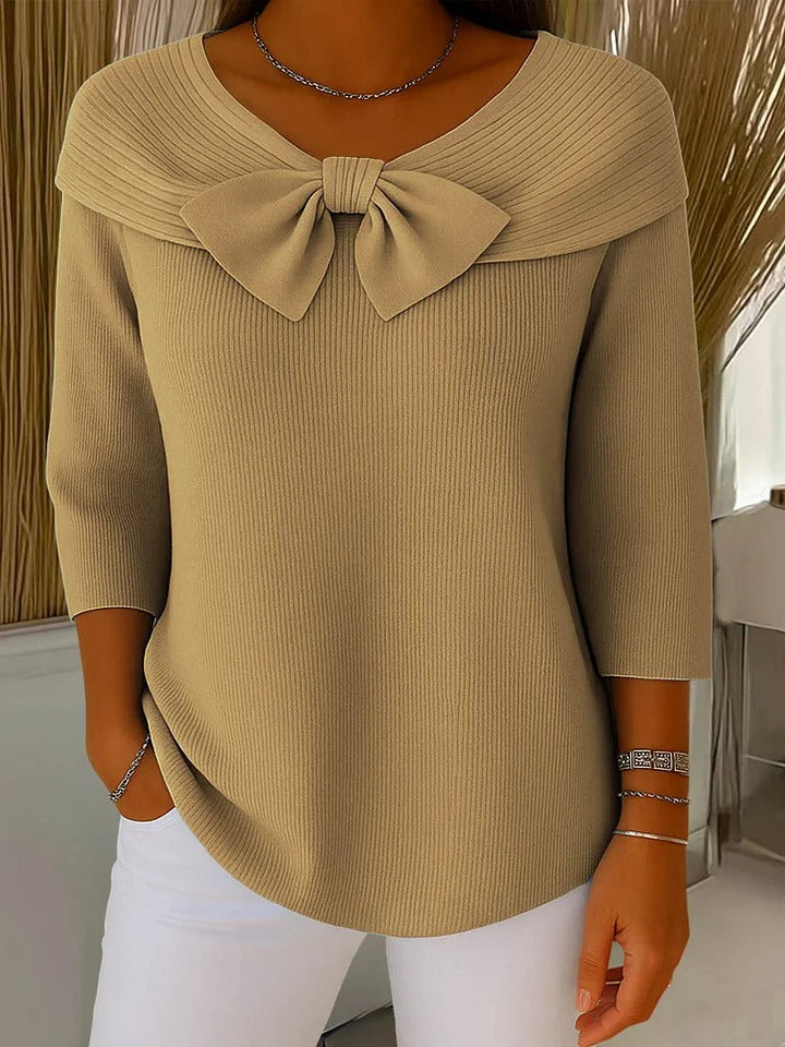 Marissa™ | Knitted Rose Detail Top