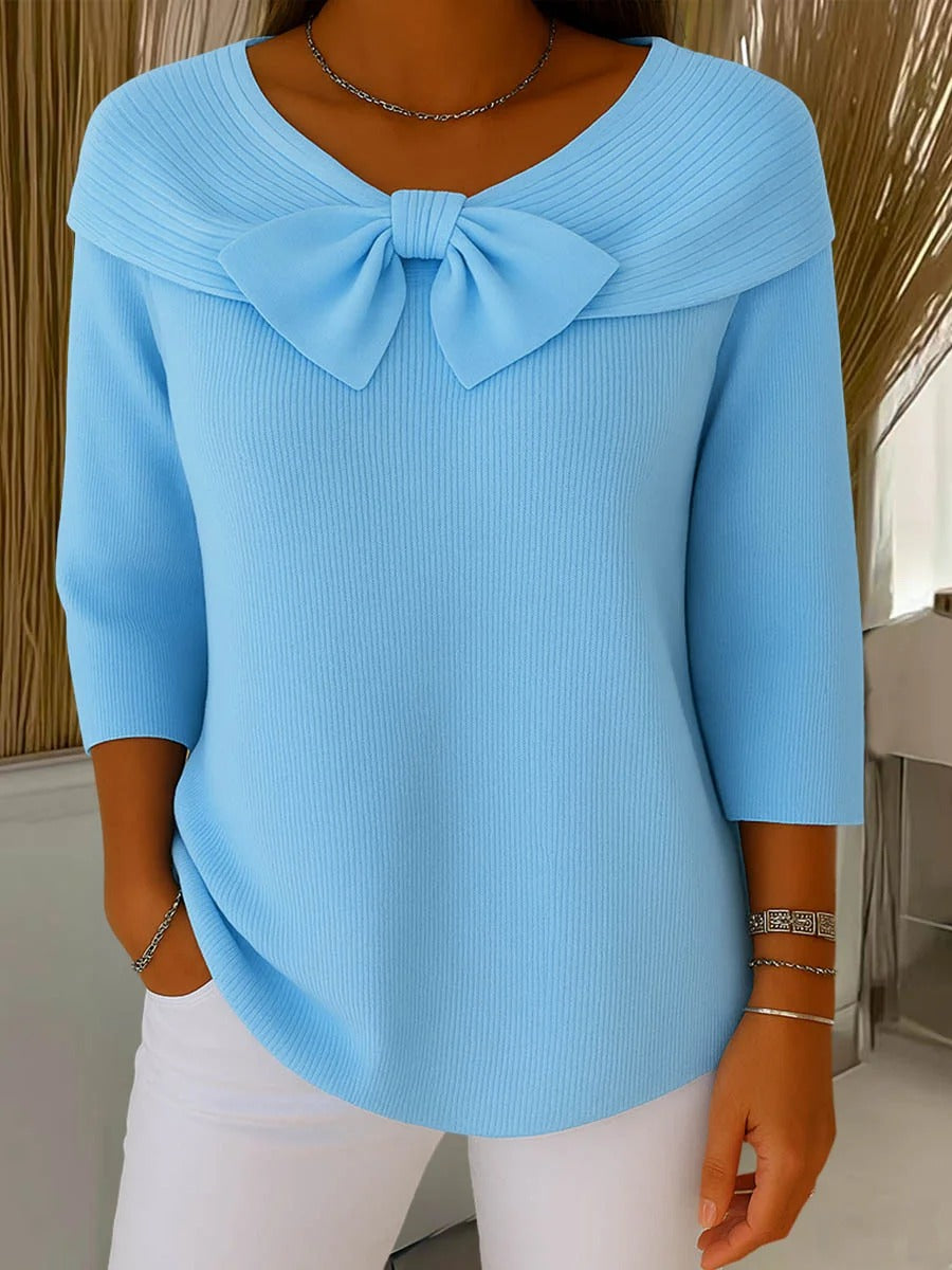 Marissa™ | Knitted Rose Detail Top